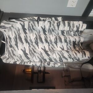 Camo Print Long Sleeve Top